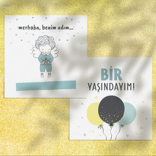 merhaba benim adım - bir yaşındayım (erkek bebek) küçük